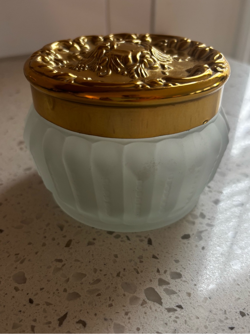 Vintage 1960s Estée Lauder Frosted Glass